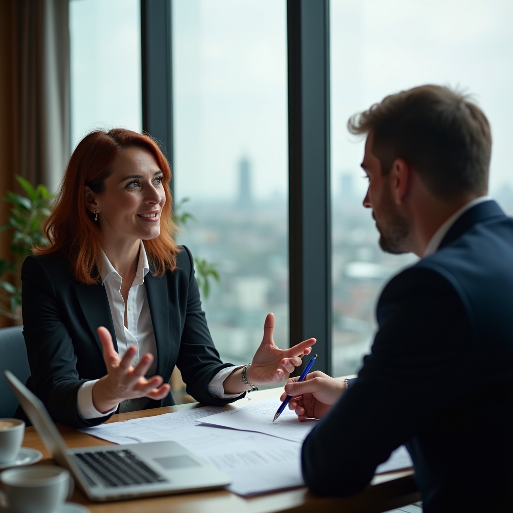 Consultanți Wolterisn ședință cu clientul